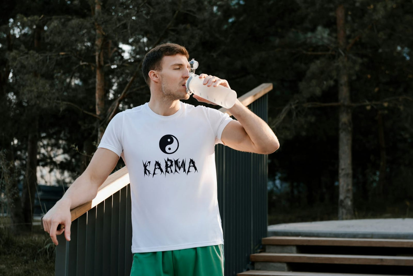 Men's KARMA Yin–Yang T-Shirt – Spiritual Balance & Energy Graphic Tee