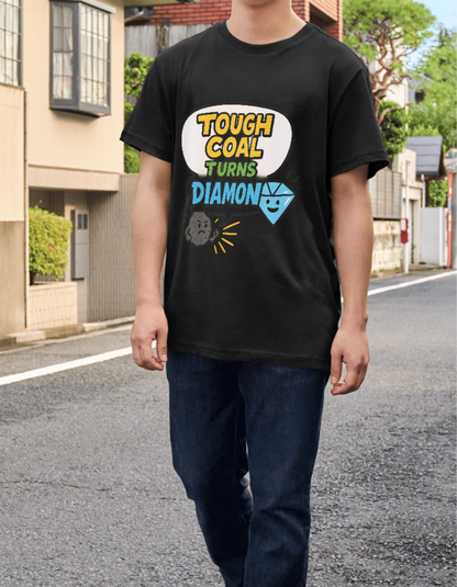 Tough Coal Turns Diamond - Men's Funky Motivational Graphic T-Shirt
