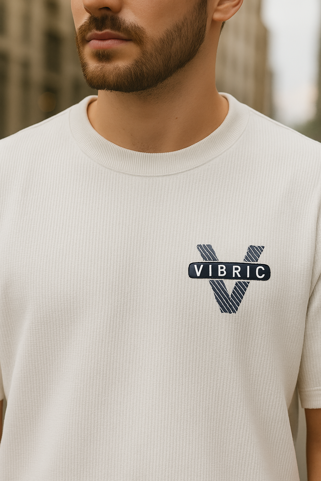 Men's Oversized Waffle Knit T-Shirt