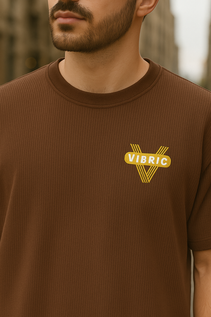 Men's Oversized Waffle Knit T-Shirt