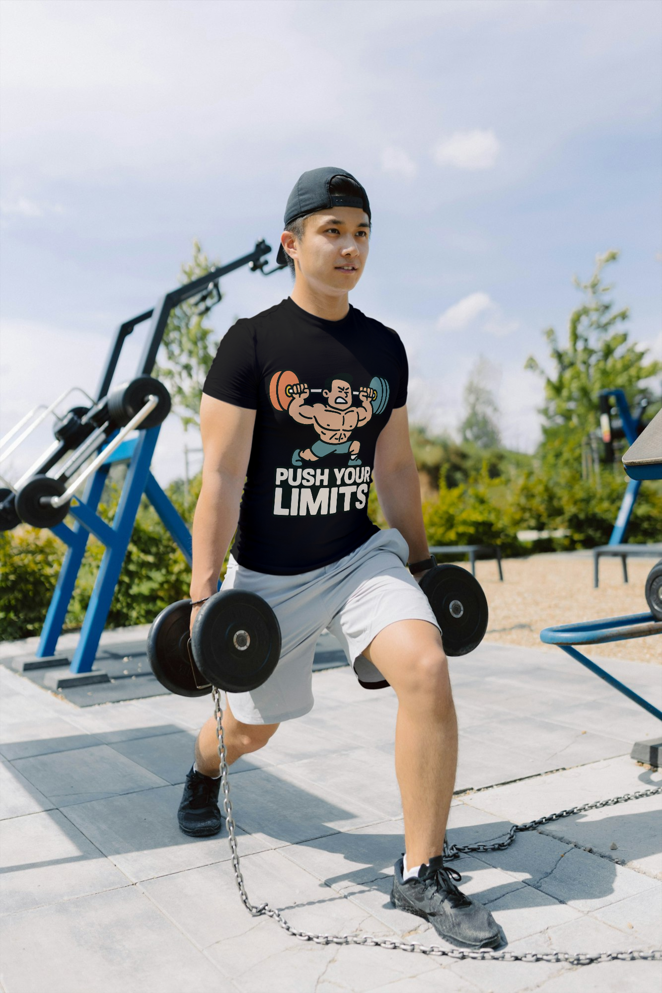 Push Your Limits – Men's Fitness Lovers T-Shirt
